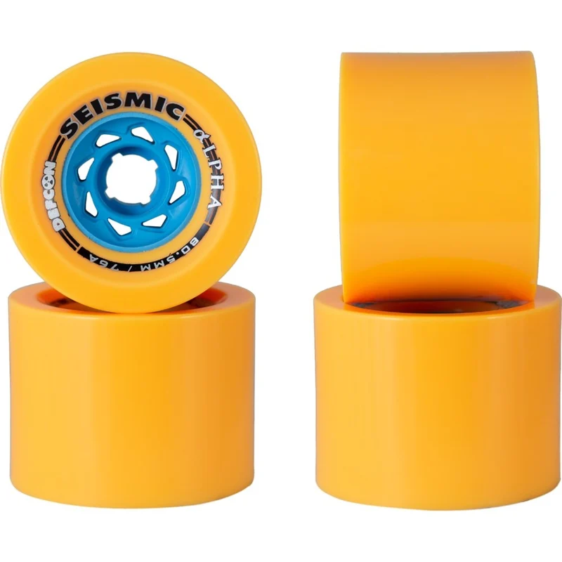 Seismic: 80.5mm 76a Alpha Race Longboard Skateboard Wheels (Mango)