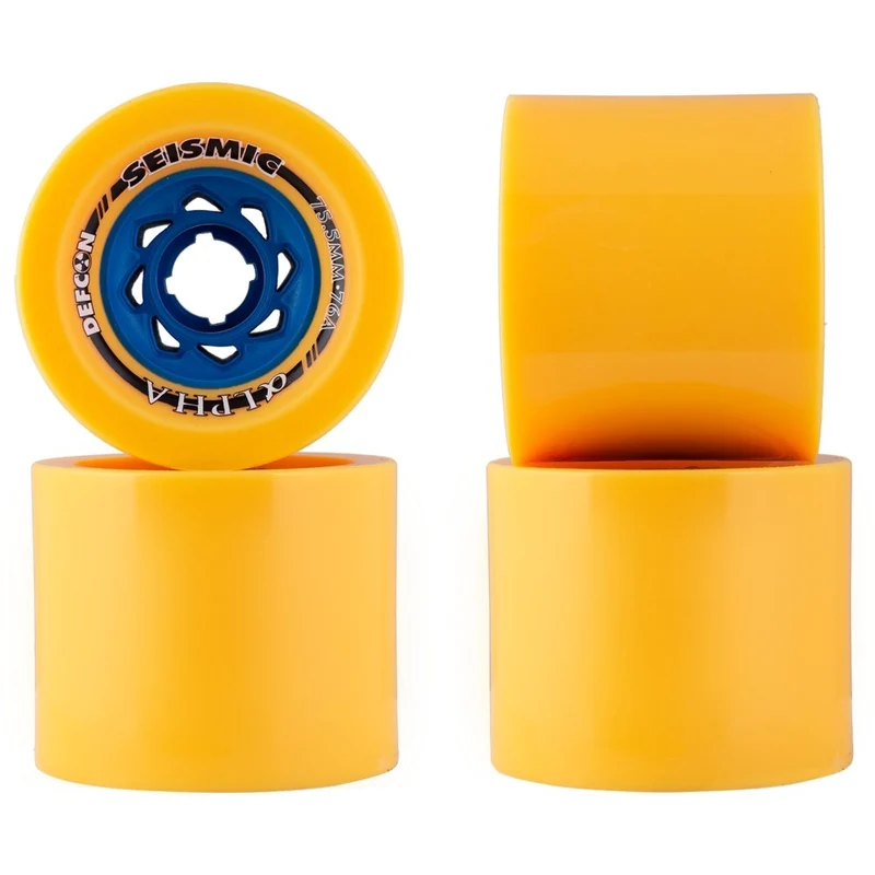 Seismic: 75.5mm 76a Alpha Longboard Skateboard Wheels (Mango)