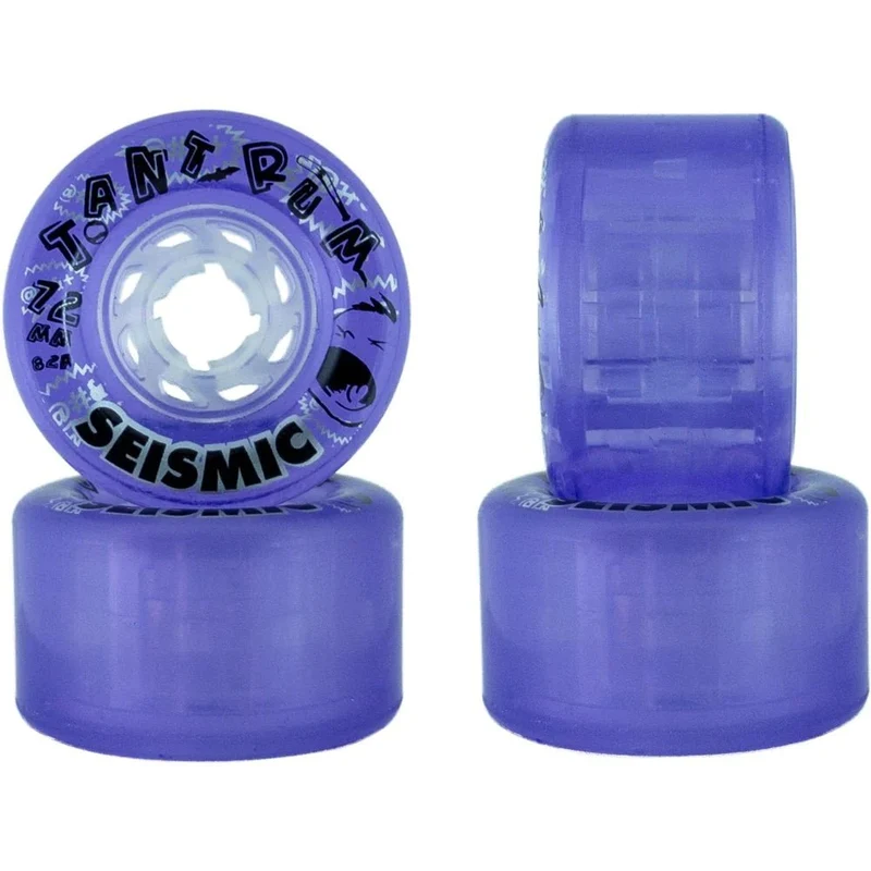 Seismic: 72mm 82a Tantrums Longboard Skateboard Wheel (Clear Purple)