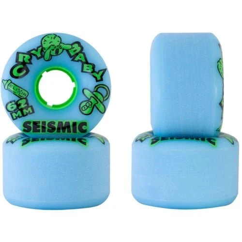 Seismic: 62mm 88a Cry Baby Elixir Longboard Wheels (Blue)