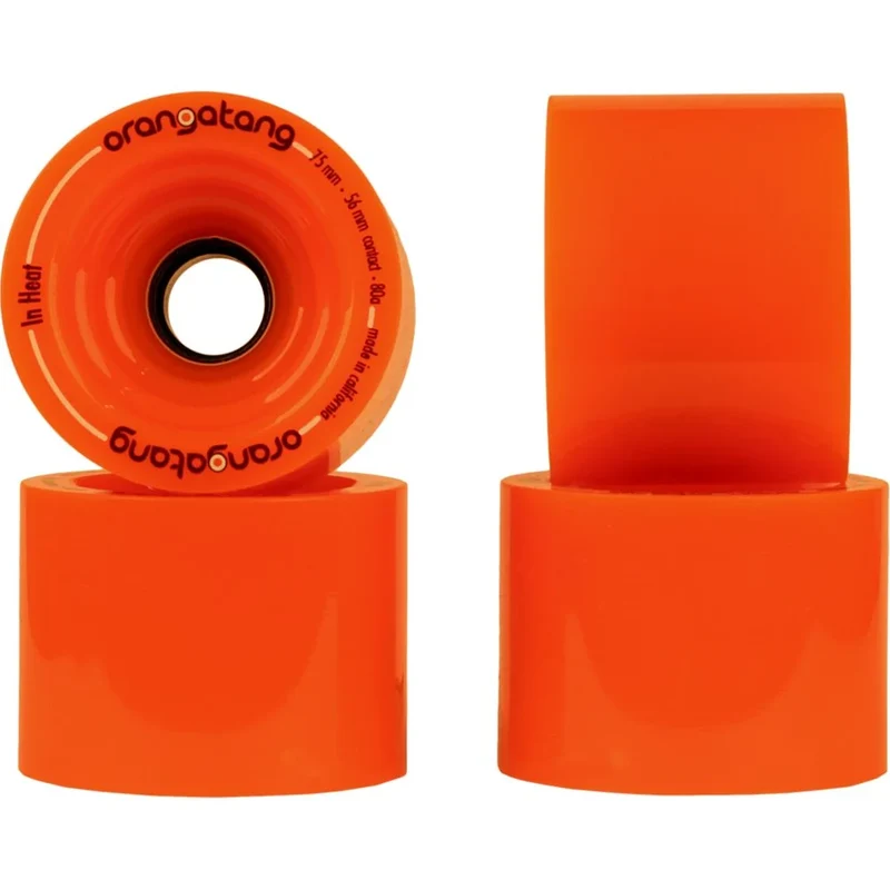 Orangatang: 75mm 80a In Heats Longboard Skateboard Wheels (Orange)