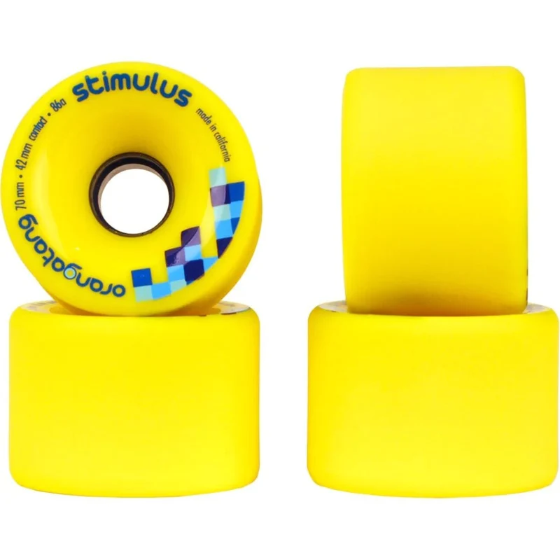 Orangatang: 70mm 86a Stimulus Longboard Skateboard Wheels (Yellow)