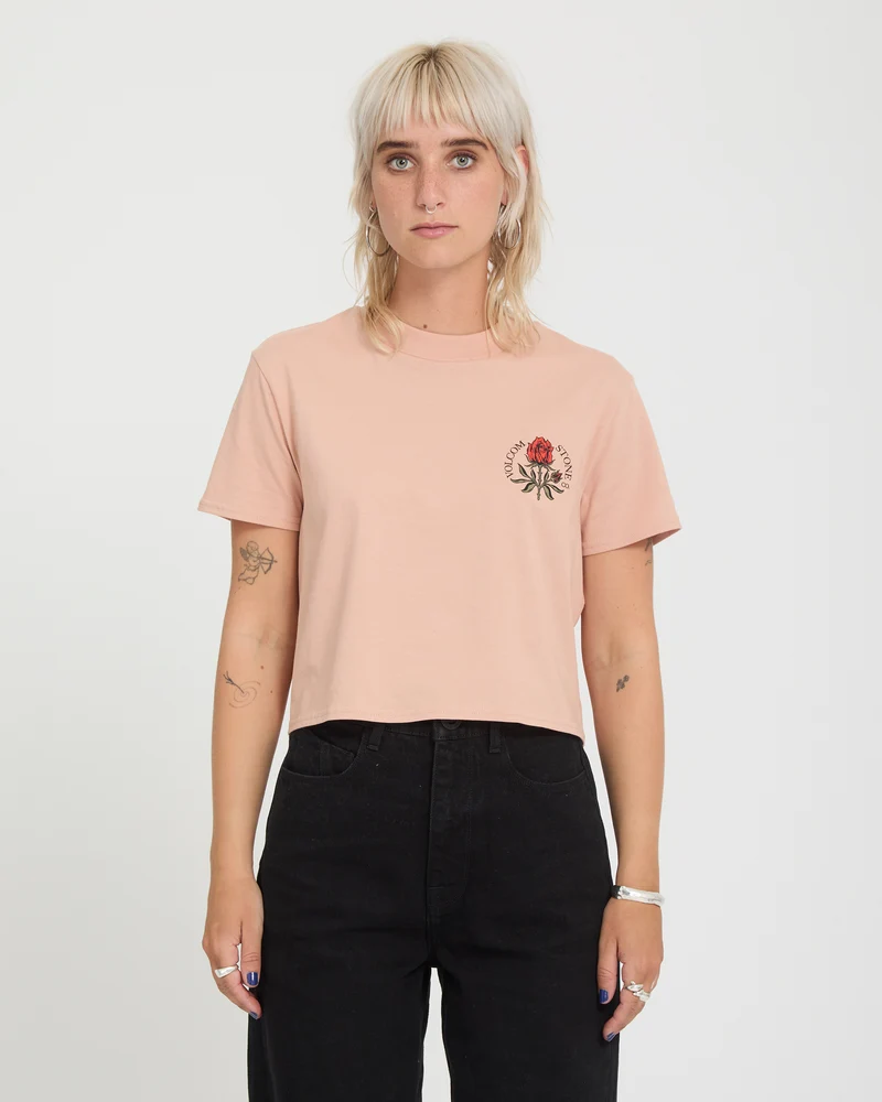 Dial Crop T-Shirt - Misty Rose