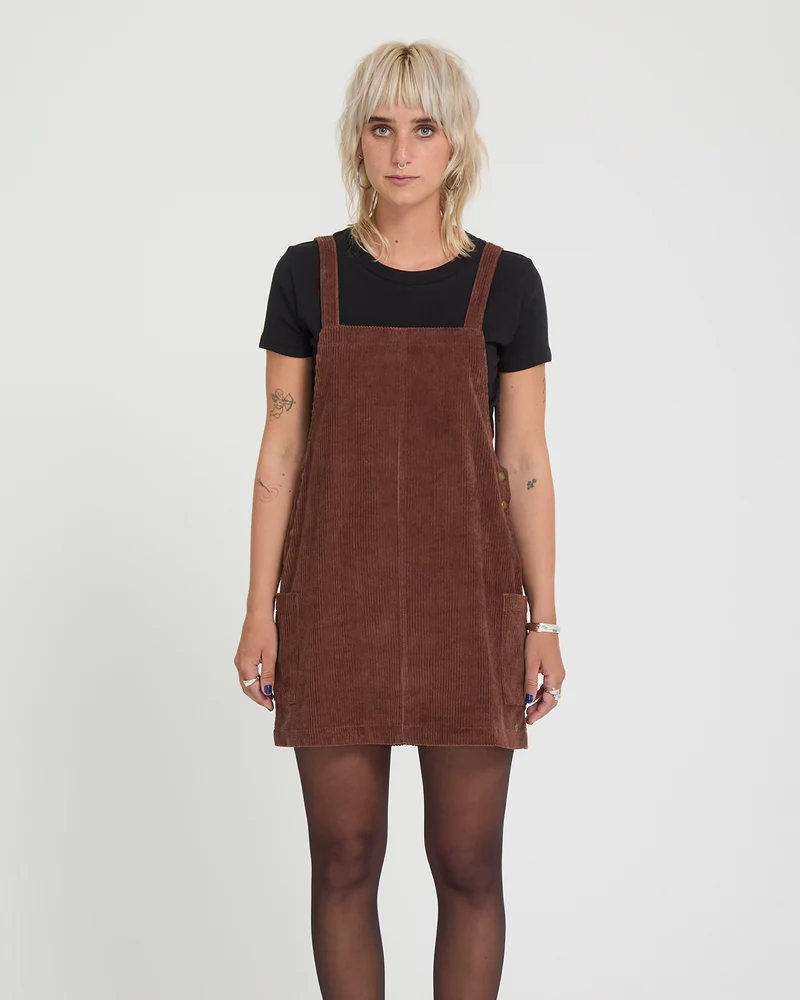 Power Cordkleid - Tobacco Brown