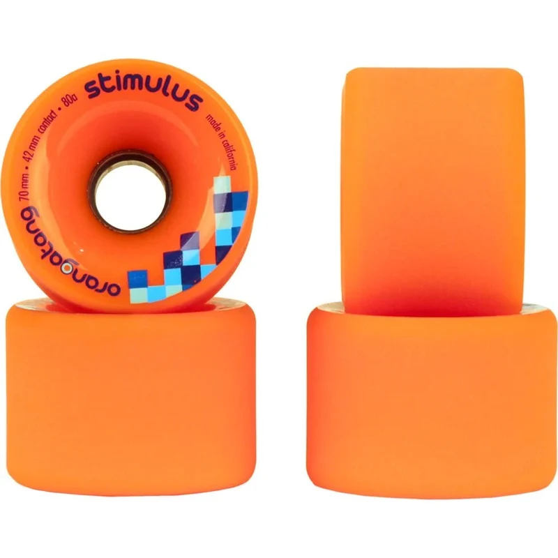 Orangatang: 70mm 80a Stimulus Longboard Skateboard Wheels (Orange)