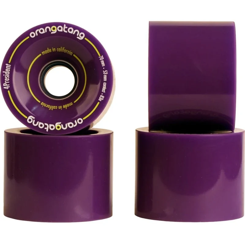 Orangatang: 70mm 83a 4President Longboard Skateboard Wheels (Purple)