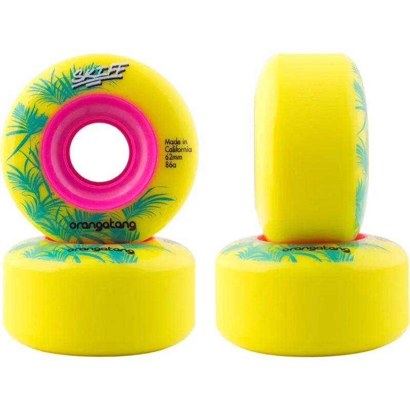 Orangatang: 62mm 86a Skiff Longboard Skateboard Wheel (Yellow)