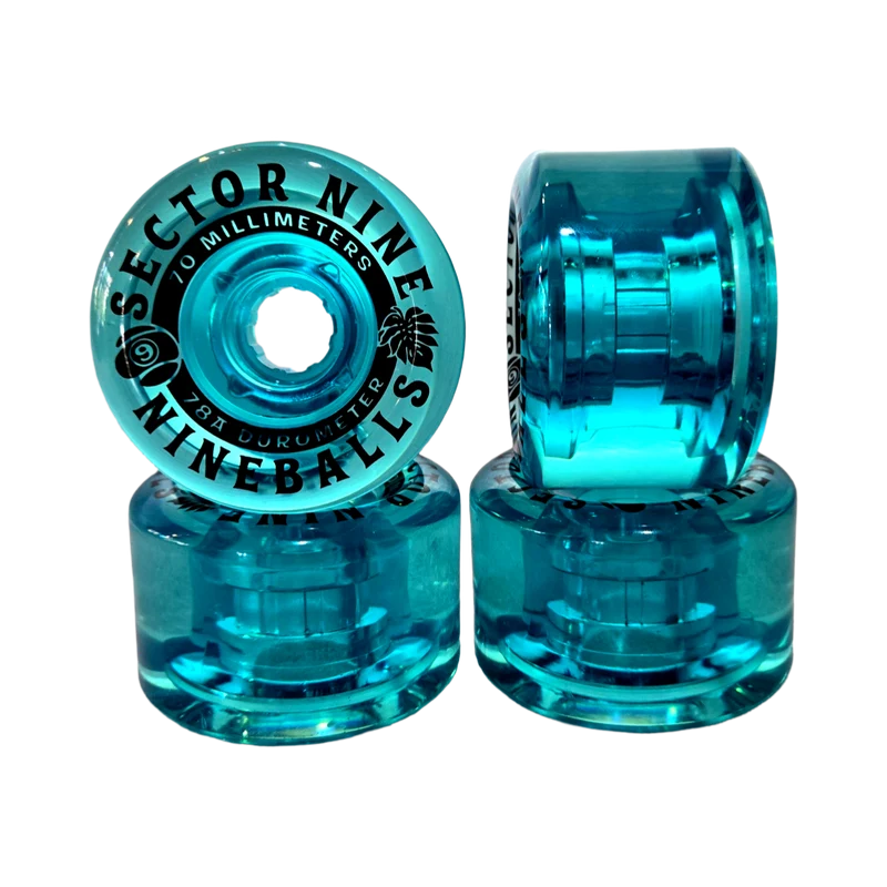 Sector 9: 70mm 78a NineBall BlueBerries Longboard Skateboard Wheels