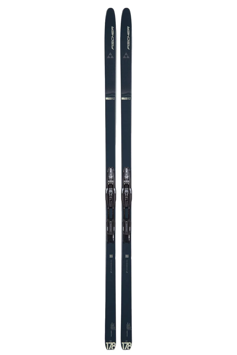 Fischer Spider 62 Crown Xtralite Mounted Cross Country Skis with Bindings - 26/27