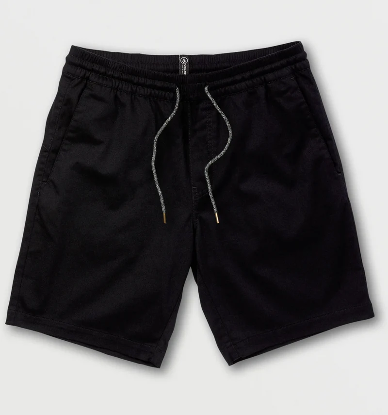 Volcom Frickin Elastic Waist Shorts - Black