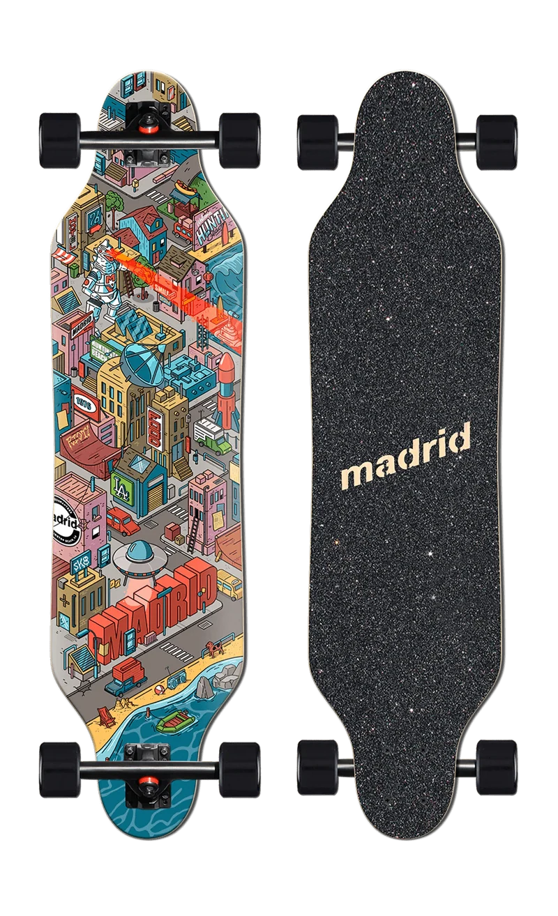 MADRID: WEEZER 36" MADRID CITY Complete Longboard Skateboard