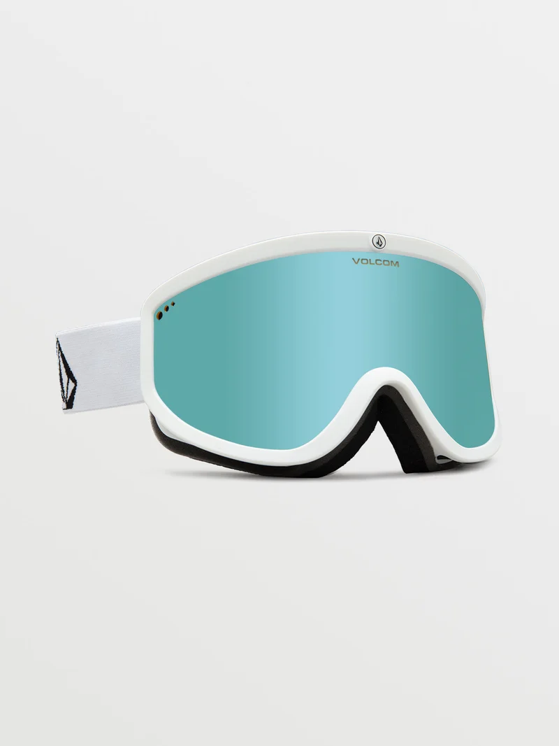 Footprints Matte White Stone Goggle - Ice Chrome