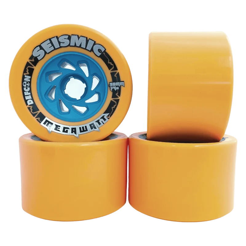 Seismic: 90mm 74a Megawatt Longboard Skateboard Wheels (Mango)