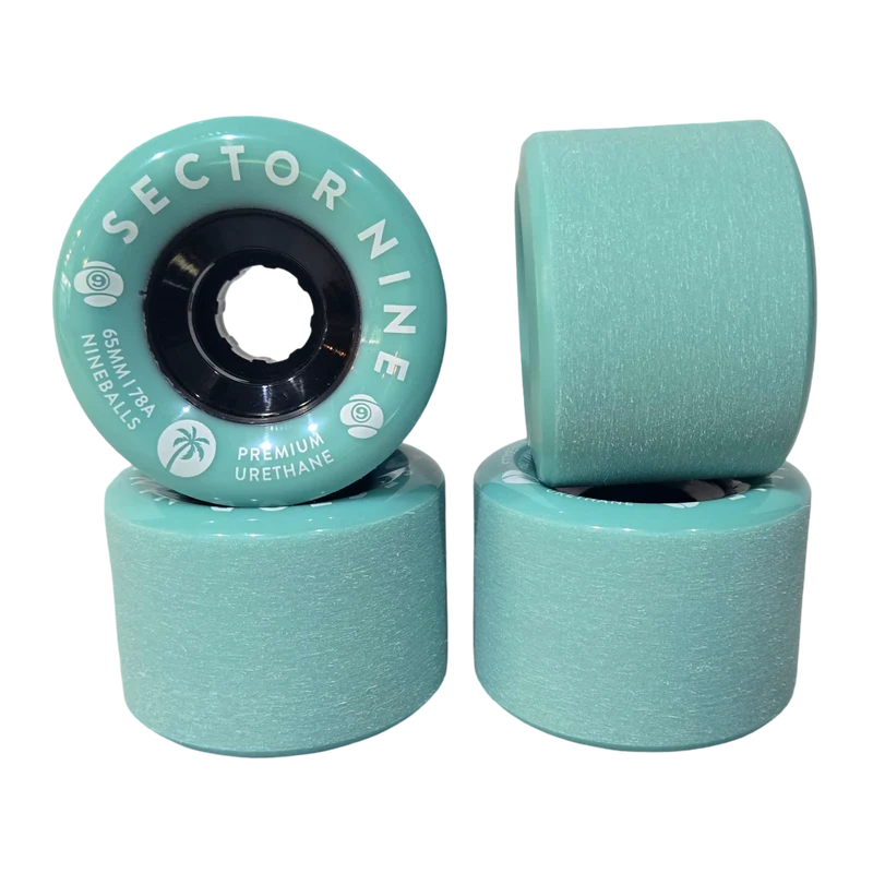 Sector 9: 65mm 78a Nineballs Longboard Skateboard Wheels (Aqua)