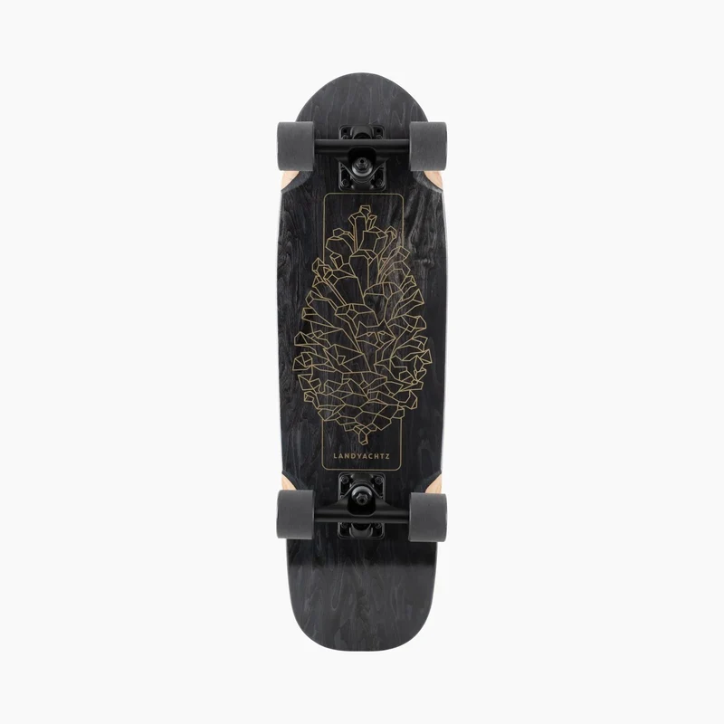 Landyachtz: Dinghy Black Pinecone Longboard Skateboard Complete