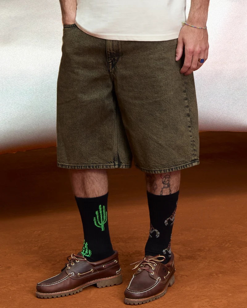 Billow 22" Jeansshorts - Sage Leaf