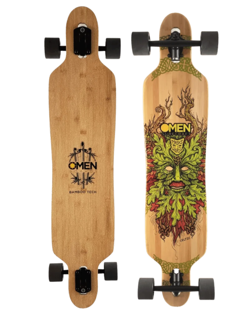 Omen: 42" Celtic Mask Longboard Skateboard Complete