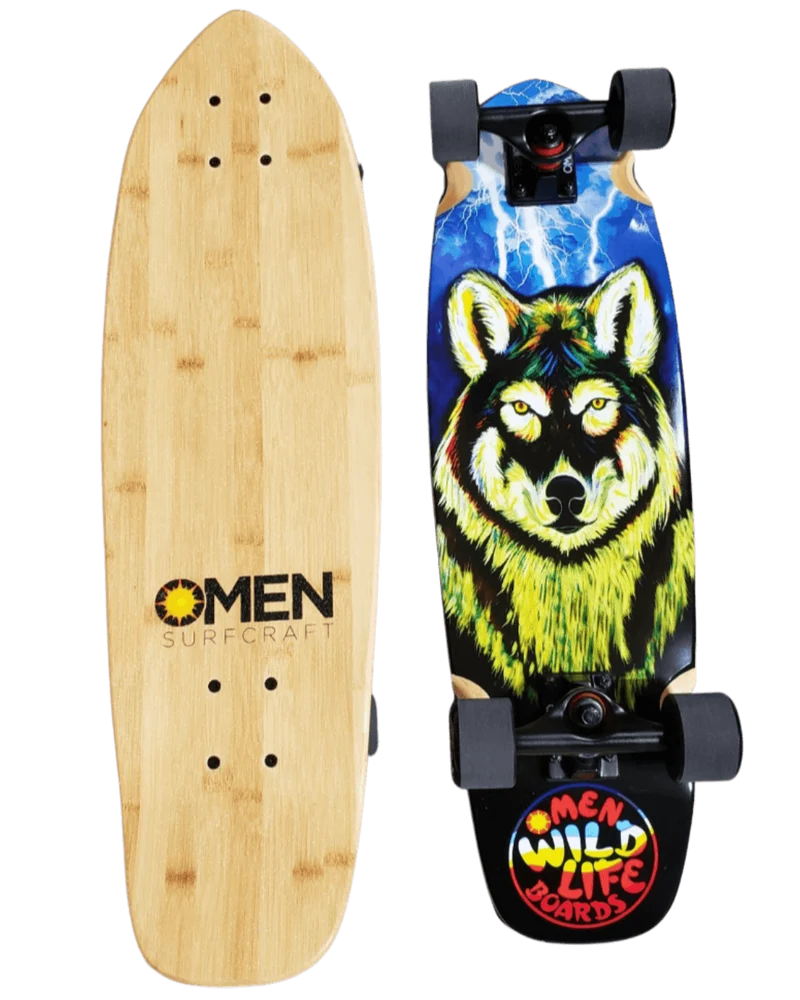 Omen: 29" Bolt Wolf Longboard Skateboard Complete