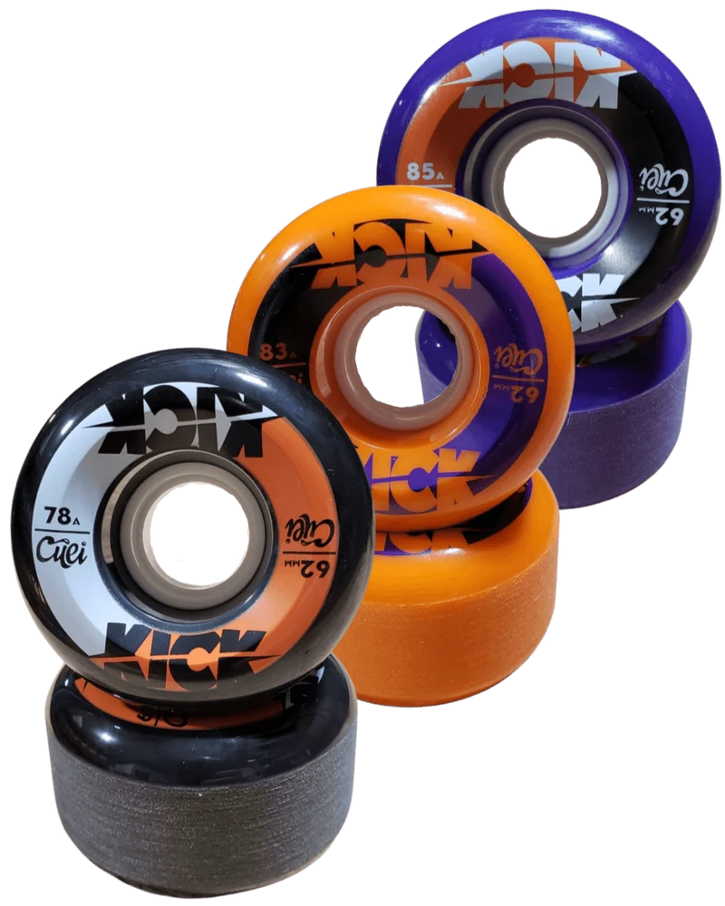 Cuei: 62mm Kick Longboard Skateboard Wheels
