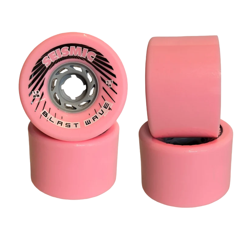 Seismic: 78mm 77a Blast Wave Longboard Skateboard Wheel (Bubblegum)