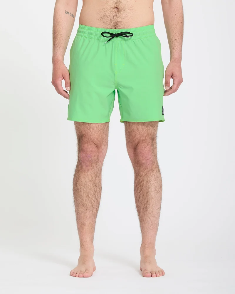 Lido Solid Trunk 16" Boardshorts - Island Green