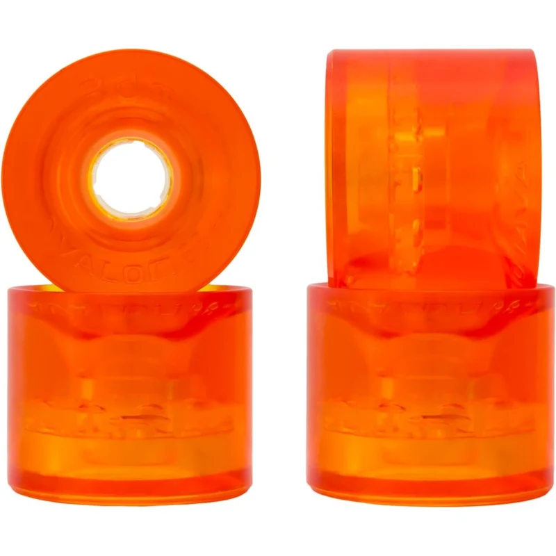 Seismic: 68mm 78a 3dm Avalon Clear Longboard Wheels (Clear Orange)