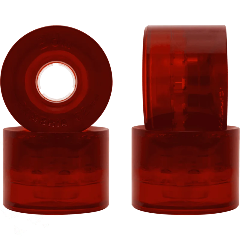 Seismic: 62mm 80a 3dm Cambria Longboard Wheels (Clear Red)