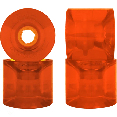 Seismic: 75mm 73a 3dm AVILA Longboard Wheels (Clear Orange)