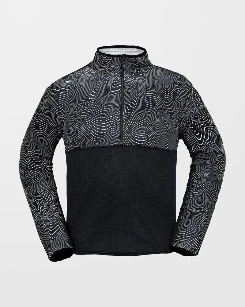 Gridlock Second Layer Fleece Pullover - Black Print