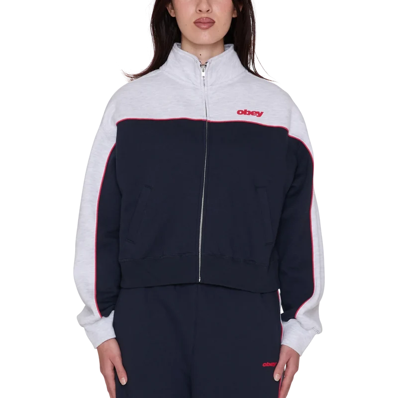 W's Obey Zeno Mock Neck Zip Up Fleece