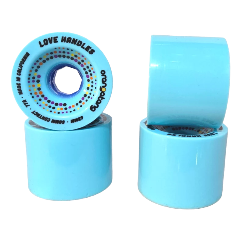 Orangatang: 65mm 77a Love Handles Longboard Wheels (Blue)