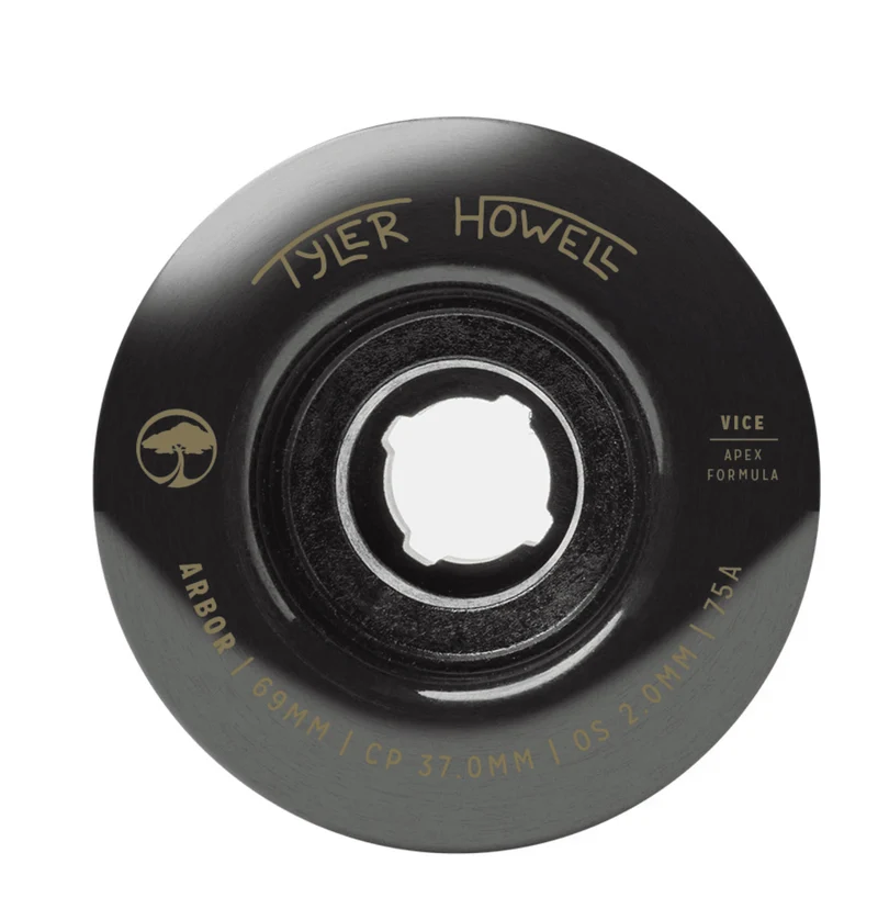 Arbor: 69mm Vice Tyler Howell 75a Longboard Wheels