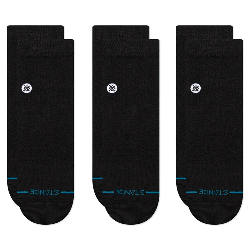 Icon Quarter 3 Pack Socks