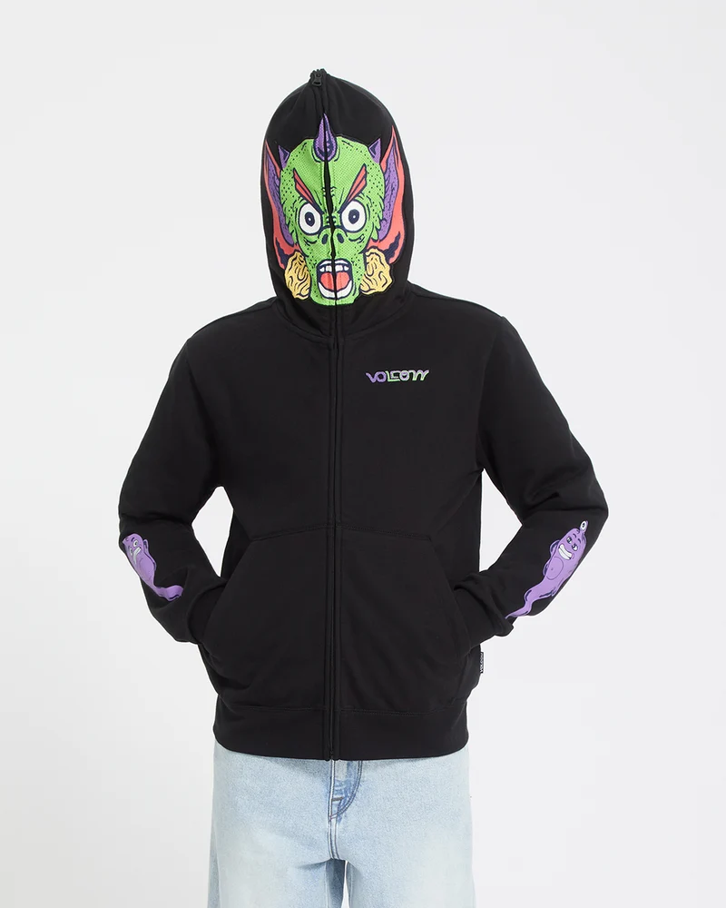 Ben Sanair Full Zip Hoodie - Black - (KINDER)