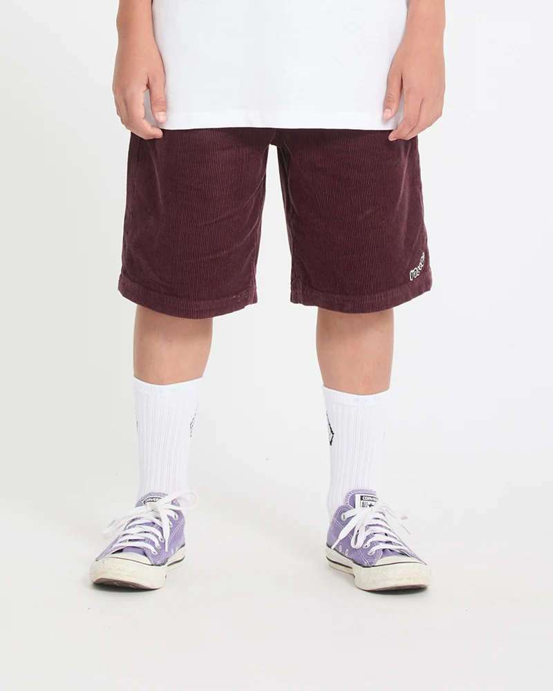 Outer Spaced Elasticated Waist Corduroy Shorts - Pistol Punch - (KINDER)