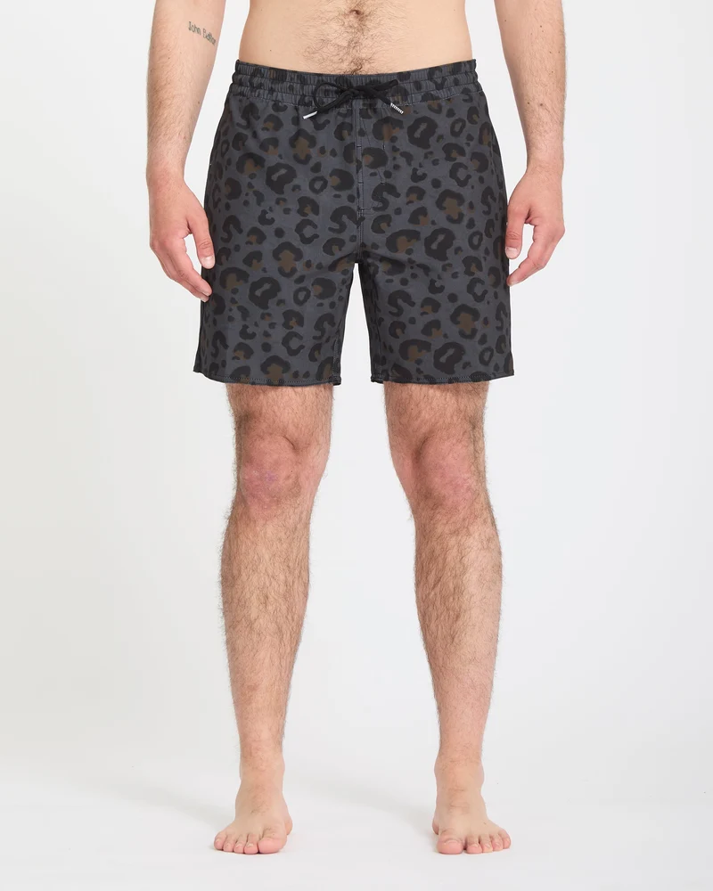 Melange Trunk 17" Boardshorts - Asphalt Black