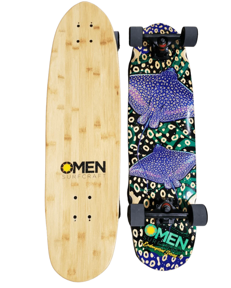 Omen: 33" Banded Eagle Ray Longboard Skateboard Complete