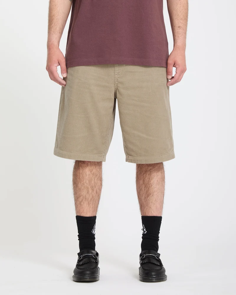 Freazy Loose 22" Elasticated Waist Shorts - Light Khaki