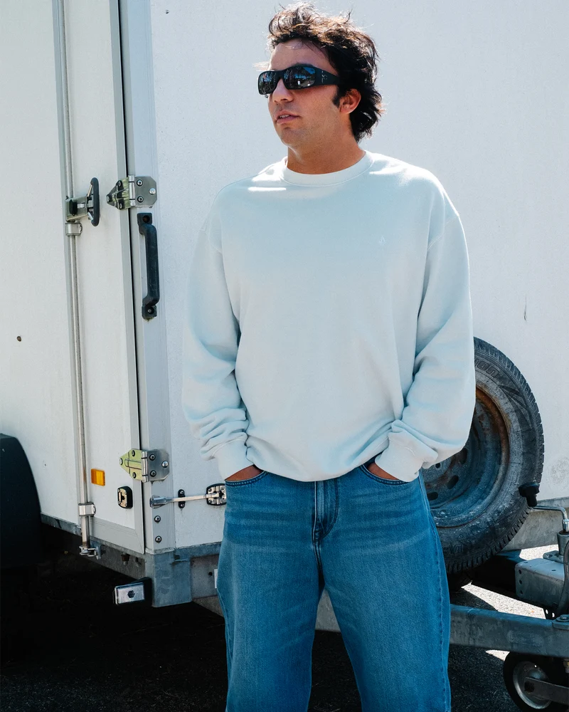 Single Stone Sweatshirt - Light Blue Acid