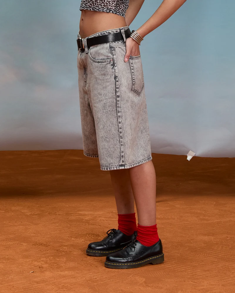 Beeggy Denim Shorts - Grey Vintage