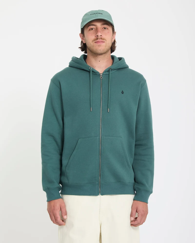 Single Stone Full Zip Hoodie - Rifle Green