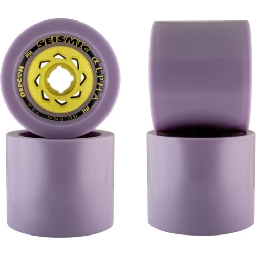 Seismic: 80.5mm 74a Alpha Race Longboard Skateboard Wheels (Plum)