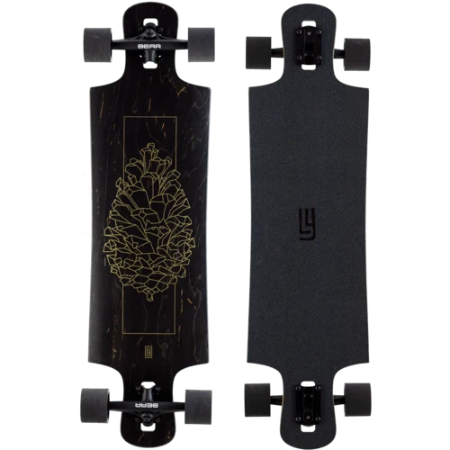 Landyachtz: Drop Hammer Black Pinecone Longboard Skateboard Complete