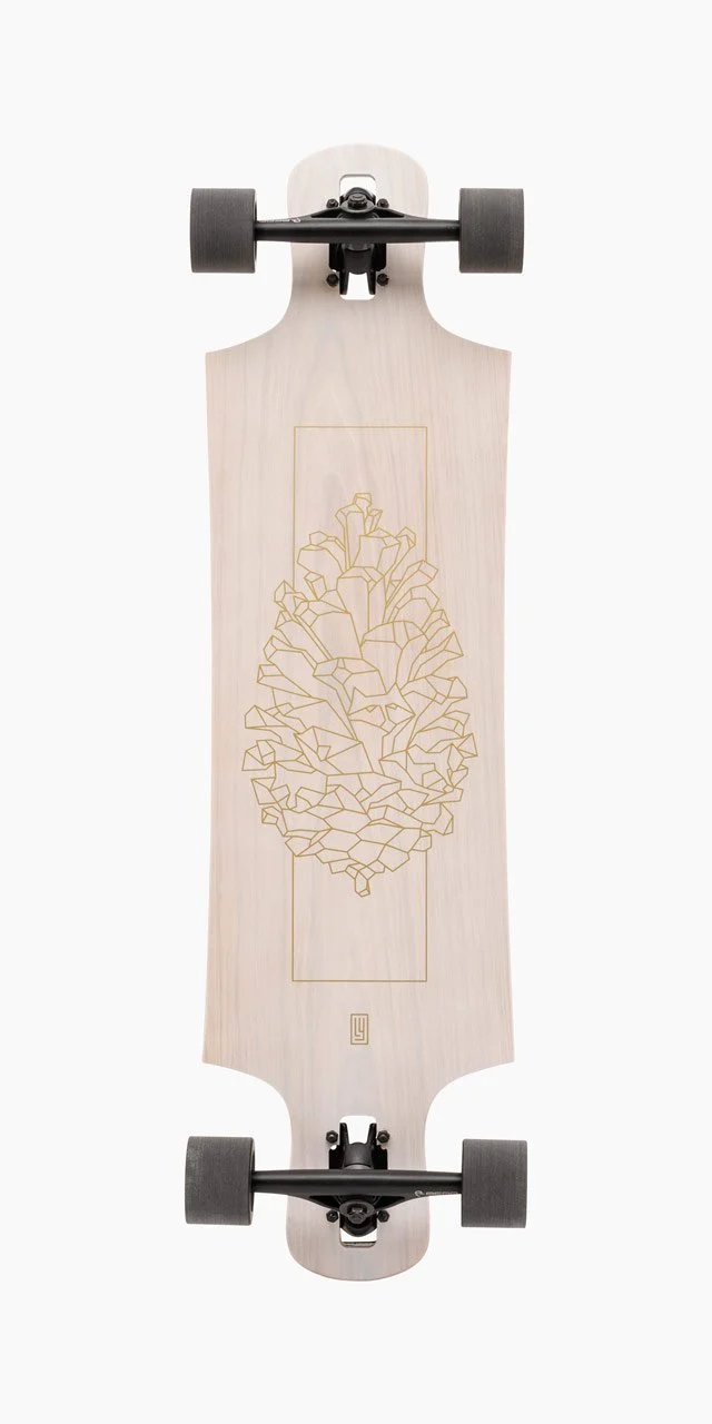 Landyachtz: Drop Hammer White Pinecone Longboard Skateboard Complete