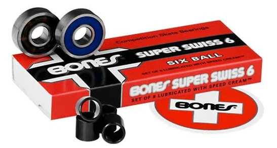 Bones: Swiss 6-Ball Longboard Skateboard Bearings
