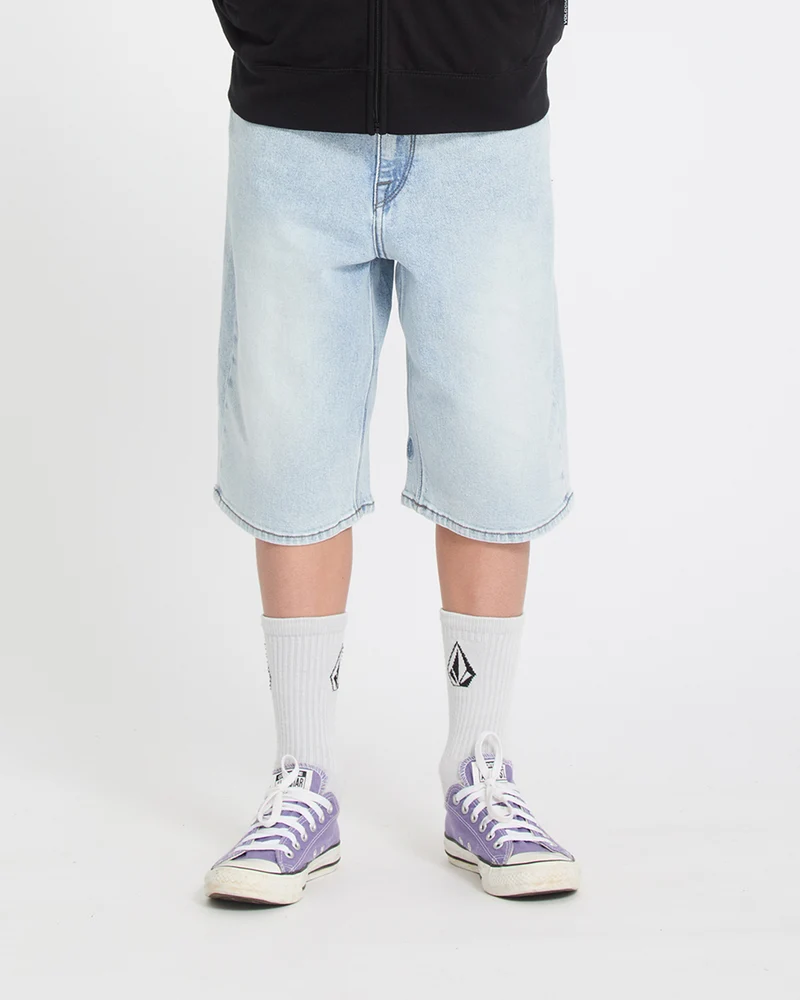 Billow Denim Shorts - Desert Dirt Indigo - (KINDER)