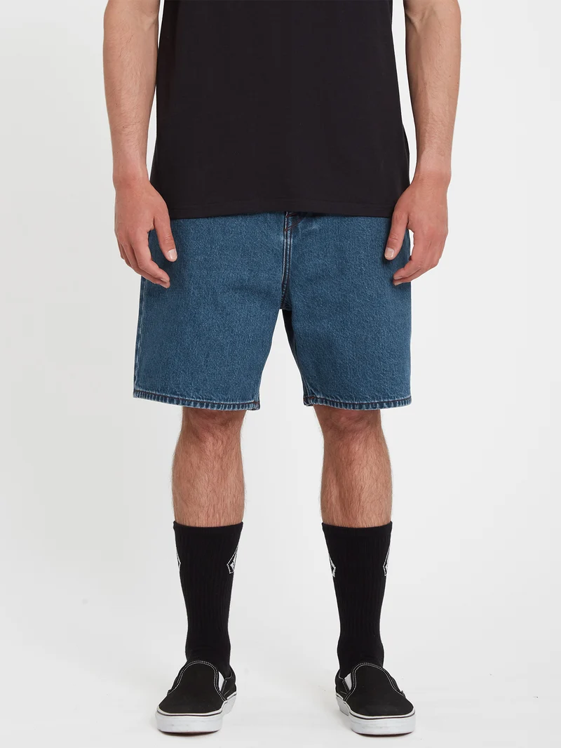 Billow Denim Shorts - INDIGO RIGIDE WASH
