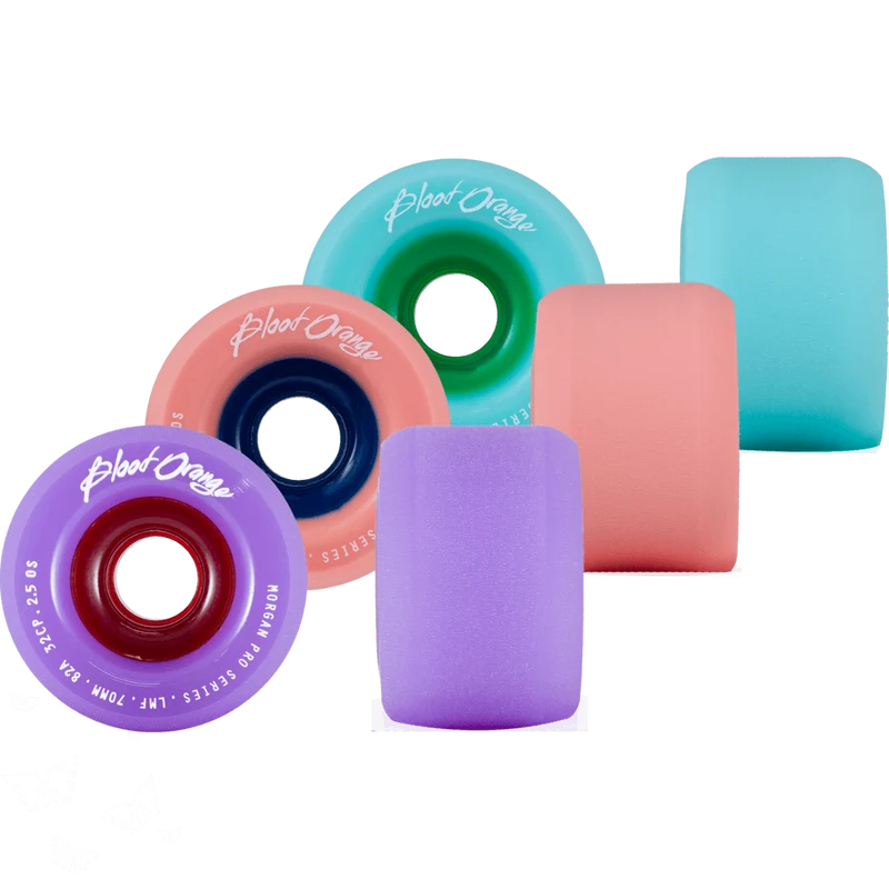 Blood Orange: 70mm PASTEL SERIES Longboard Skateboard Wheels