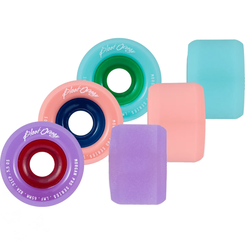 Blood Orange: 65mm PASTEL SERIES Longboard Skateboard Wheels