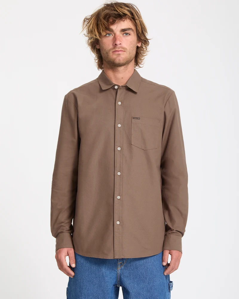 Veeco Oxford-Hemd - Brown Stone